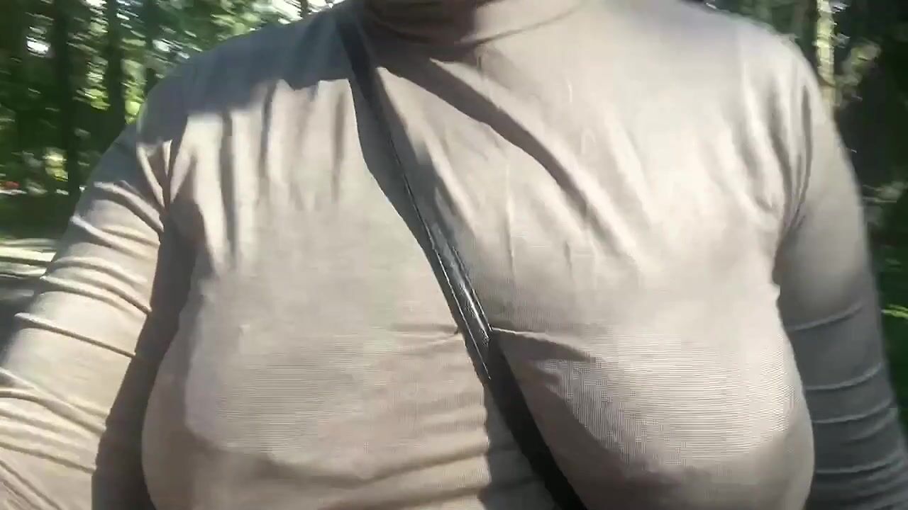 Wife flashing tits public nudity in public park watch online image image