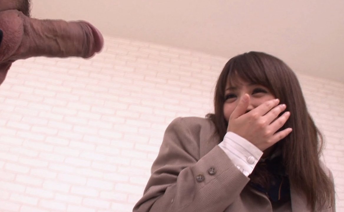 Japanese innocent Teacher has seen such a big penis for the first time.. photo