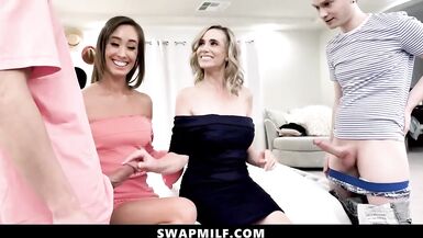Moms Decide to Do a Little Swap and Have Some Hardcor Fuck with Each Other's Stepsons - Lilly James, Christy Love - SwapMilf - 5 image