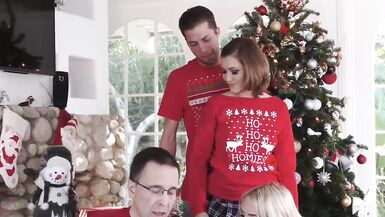 Step brother sister handjob front mom and dad - 3 image