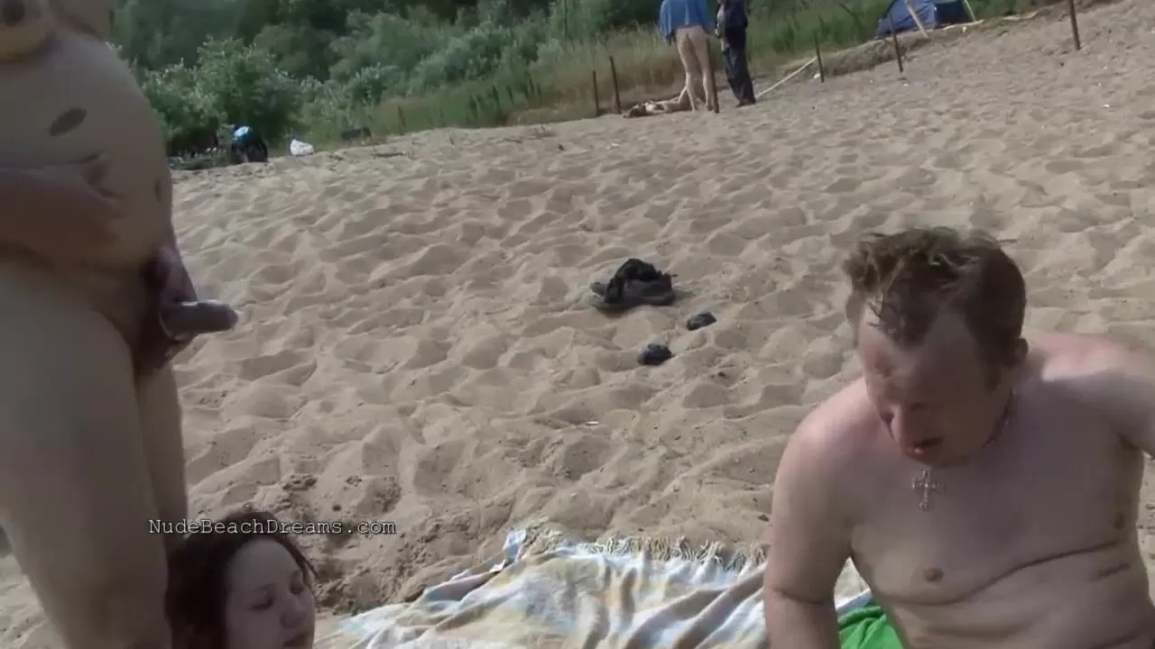 Outdoor Threesome on the Russian Beach watch online